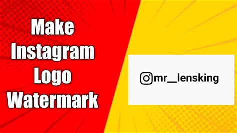 Create Instagram Logo Watermark On Android Phone Instagram Watermark