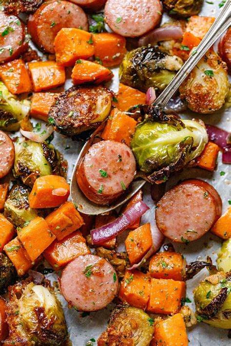 Sheet Pan Maple Dijon Sausage And Fall Veggies In 2020 Sheet Pan