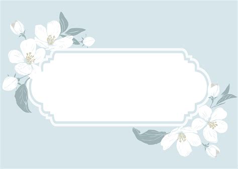 Cherry Blossom Card Template With Text Floral Frame On