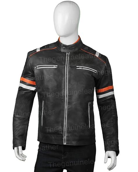 Cafe Racer Leather Jacket Armor