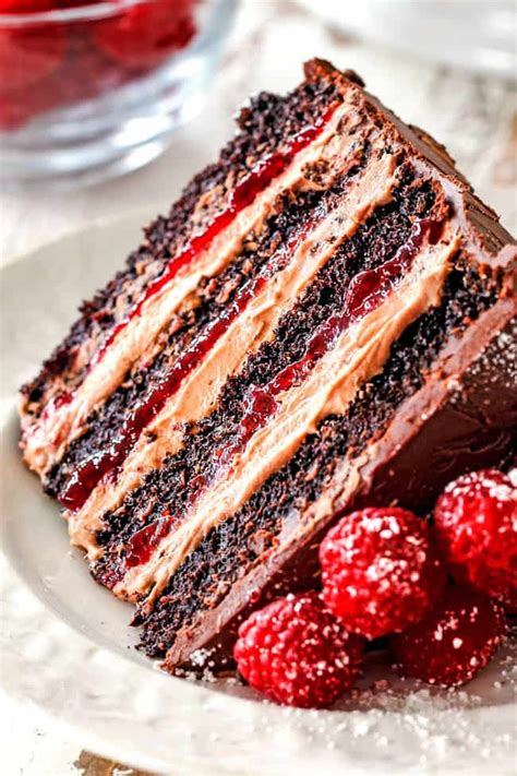 Chocolate Raspberry Cake With Raspberry Jam Chocolate