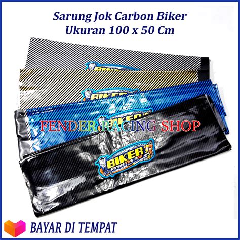 Kulit Jok Motor Carbon Biker / Kulit Jok Carbon Motor Universal Ukuran