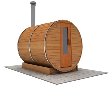 8 Foot X 7 Foot Barrel Sauna Wood Fired Heater