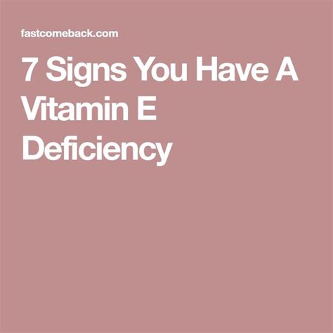 7 Signs You Have A Vitamin E Deficiency Vitamin E Vitamins Signs