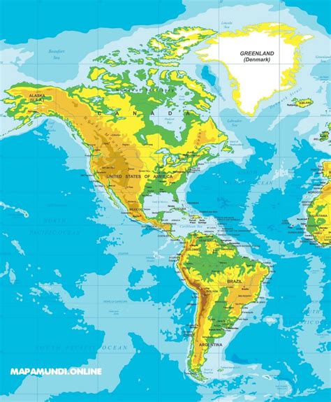 Mapa De Am Rica Mapas Del Continente Americano En Im Genes