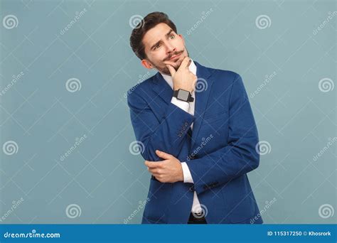 Portrait Of Puzzled Man Thinking And Wondering Stock Photo Image Of