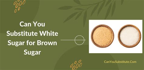 Can You Substitute White Sugar For Brown Sugar How To Make Brown
