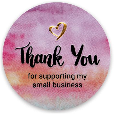 Thank You For Supporting My Small Business Sticker Modern 5th