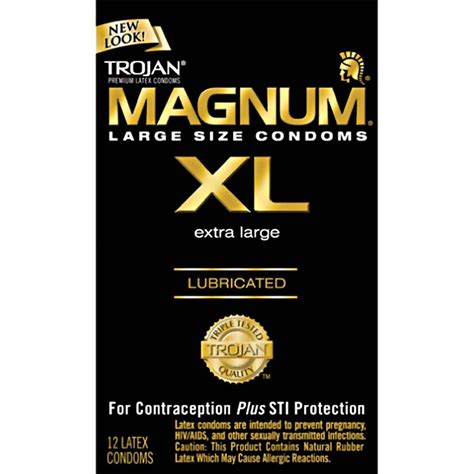 Trojan Magnum Extra Large Latex Lubricated Condoms 12 Pack