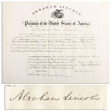 Free Appraisal For An Abraham Lincoln Document Signed Autographed