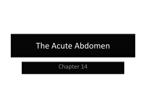 Ppt The Acute Abdomen Powerpoint Presentation Free Download Id2106448