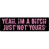 Amazon Com Yes I M A Bitch Just Not Yours Car Sticker Indoor Outdoor X Automotive