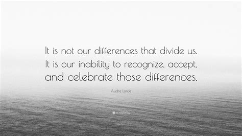 Audre Lorde Quote It Is Not Our Differences That Divide Us It Is Our
