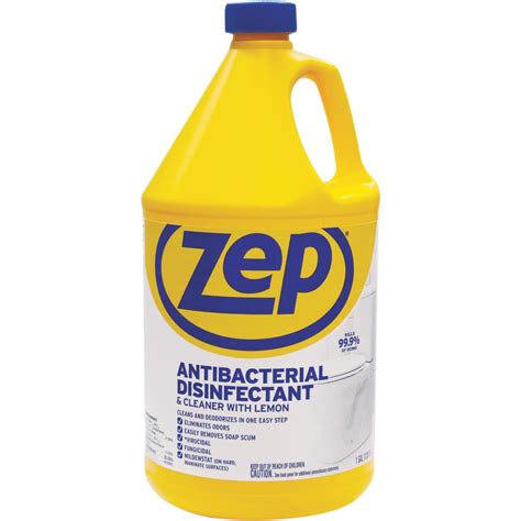 Zep Oz Lemon Antibacterial Disinfectant All Purpose Cleaner Elitsac Inc