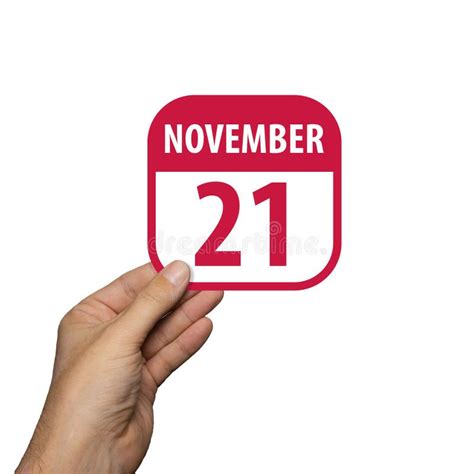 November 21st Day 21 Of Month Calendar Date Stock Image Image Of