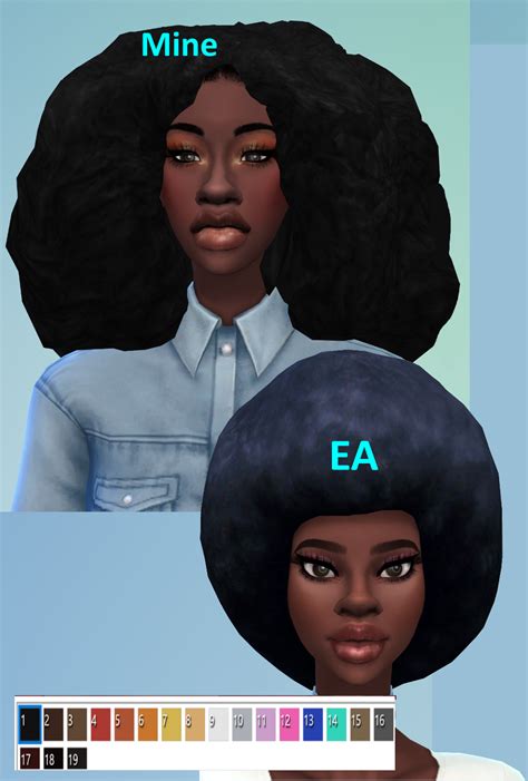 Maxis Match Afro Hair Pt3 4 Glorianasims4 On Patreon Sims 4 Afro