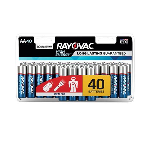 Rayovac Aa 40 Pack Alkaline Batteries 815 40ltk The Home Depot