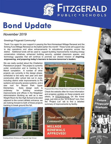 Fitzgerald Public Schools Bond Update November 2019 Fitzgerald