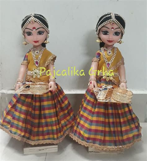 Wedding Doll Indian Dolls Silk Thread Jewelry Bride Dolls Plastic Doll Golu Mysore Dolls