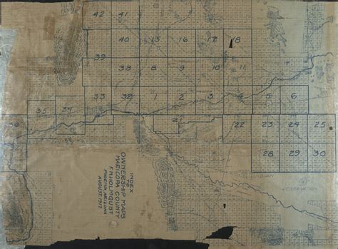 1917 Maricopa County Arizona Land Ownership Plat Map Index Map