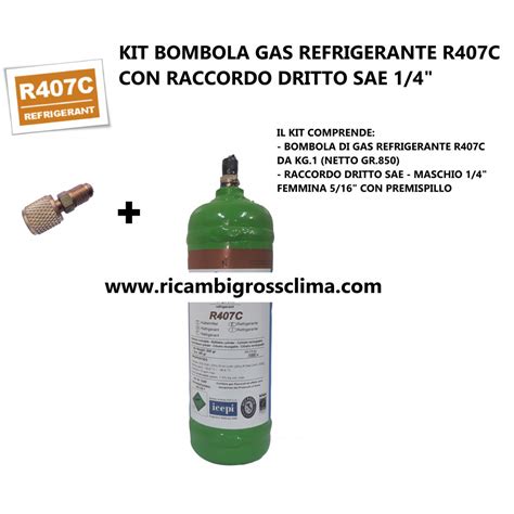 Compra Kit Gas Refrigerante R407c Kg 1