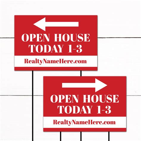 Open House Yard Sign Real Estate Yard Sign Printable Open Etsy