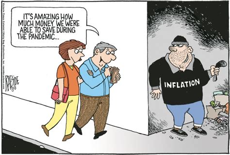 Cartoon Pandemic Inflation Powell River Peak
