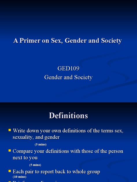 Understanding Sex Gender And Society A Comprehensive Look At Key