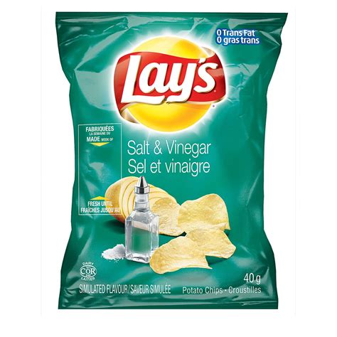 Lays Potato Chips Salt And Vinegar 40 G 40ct Grand And Toy