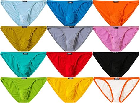 Jinshi Men S Bamboo Underwear Sexy Bikini Briefs Low Rise At Amazon Men