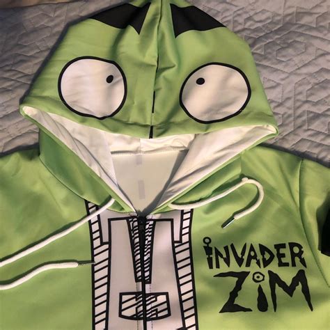 Invader Zim Gir Zip Up Jacket Loose Thread On Depop