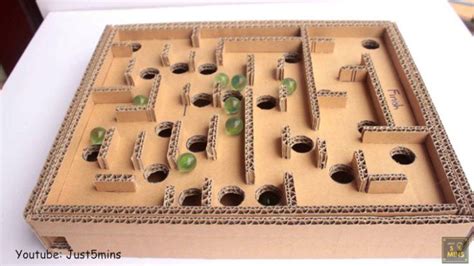 How To Make A Cardboard Marble Labyrinth Game With Measurements