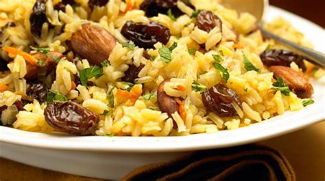 Almond And Raisin Rice Pilaf Recipe Food In Rice Rice Side