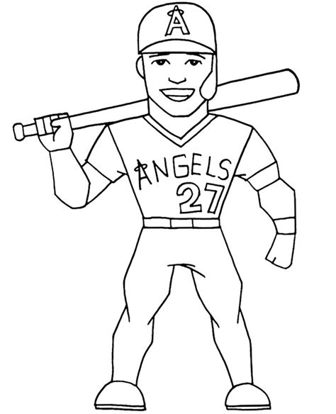 Michael Trout Coloring Sheet To Print