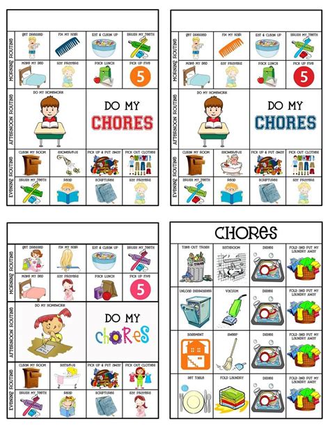 Chore Charts Chore Chart Kids Chores For Kids Preschool Chore Charts