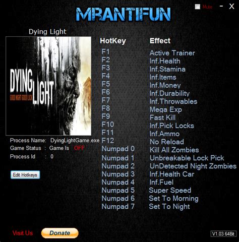 Dying Light Trainer Mrantifun