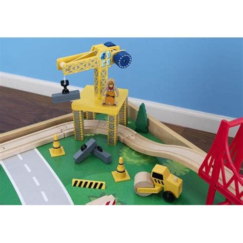 With 120 colorful pieces, kids will love the adventure of pushing the train around and through a gentle waterfall and over a suspension bridge. KidKraft Waterfall Mountain Train Table and 120-pieces Set ...
