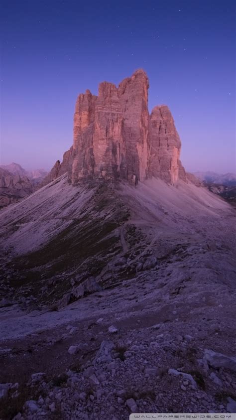 Dolomites Mountains Night Sky Stars Ultra Hd Desktop Background