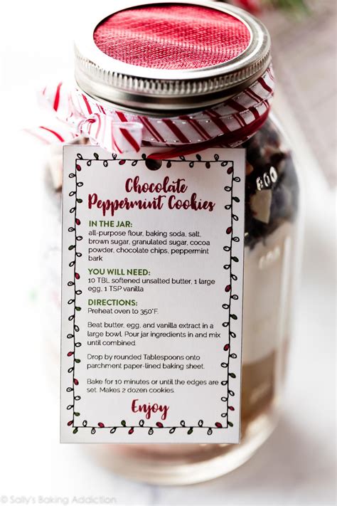 Recipe And Tutorial For Making Diy Christmas Cookies In A Jar With Free