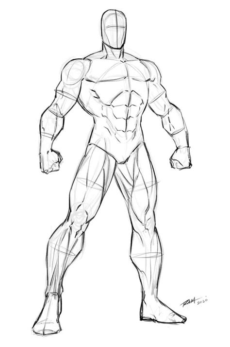 How To Draw Male Superheroes Body