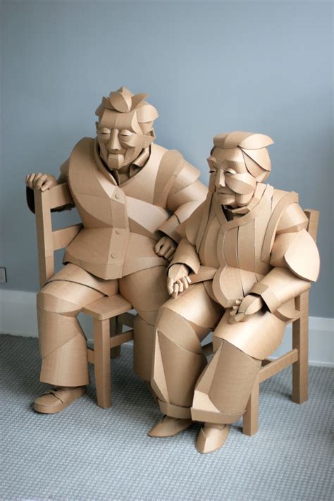 Life Size Cardboard Sculptures Of Chinese Villagers Tap Into Artist