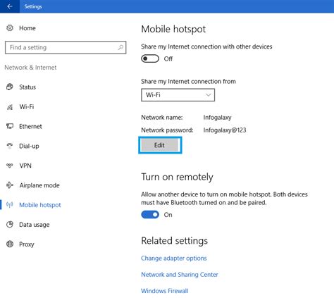 How To Turn On Personal Hotspot In Windows