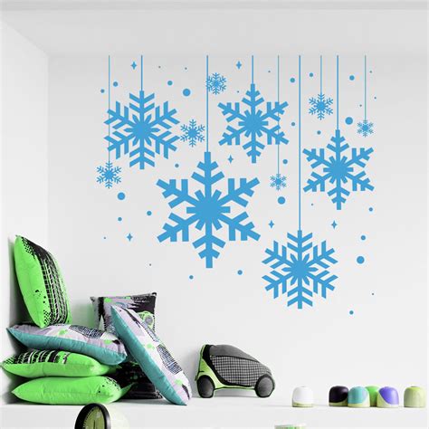 Removable Christmas Holiday Snowflake Wall Sticker Home Christmas Decor