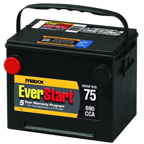 Everstart Maxx Lead Acid Automotive Battery Group 75n