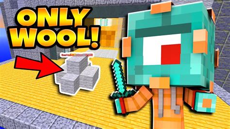 Wool Only Challenge Minecraft Bed Wars Youtube