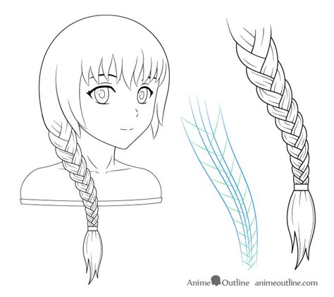 Anime Braids Side View Drawing Orton Factere