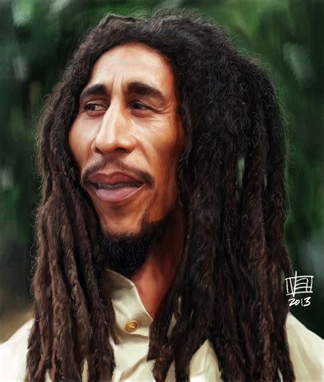 In 1955, when bob marley was 10 years old, his father died of a heart attack at the age of 70. Caricatura de Bob Marley