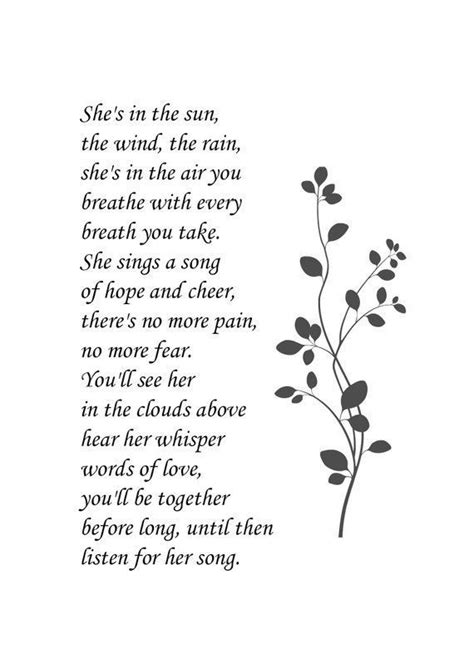 Loss Of Mother T Sympathy T Mother Memorial Poem Print