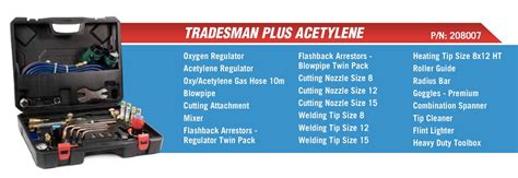 Cigweld Cutskill Tradesman Plus Gas Kit Oxy Oxygen Acet