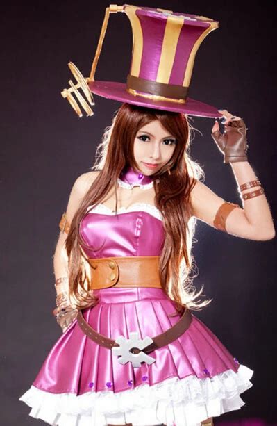Lol Cosplay Costumes Sex Caitlyn The Sheriff Of Piltover Dress With Hat